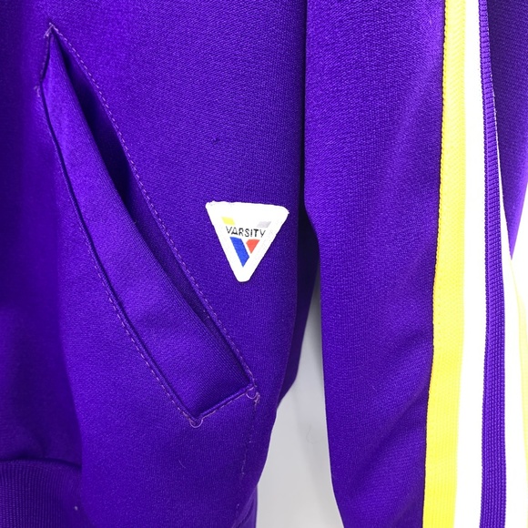 Vintage Varsity Spirit Fashions Cheer Track Suit Jacket Pants Purple Gold Y2K - Picture 4 of 12